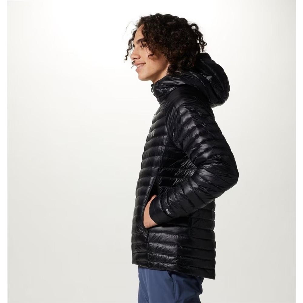 Mountain Hardwear Men's Large (L) Ghost Whisperer Hoody 800FP Down Jacket Black - Picture 3 of 11